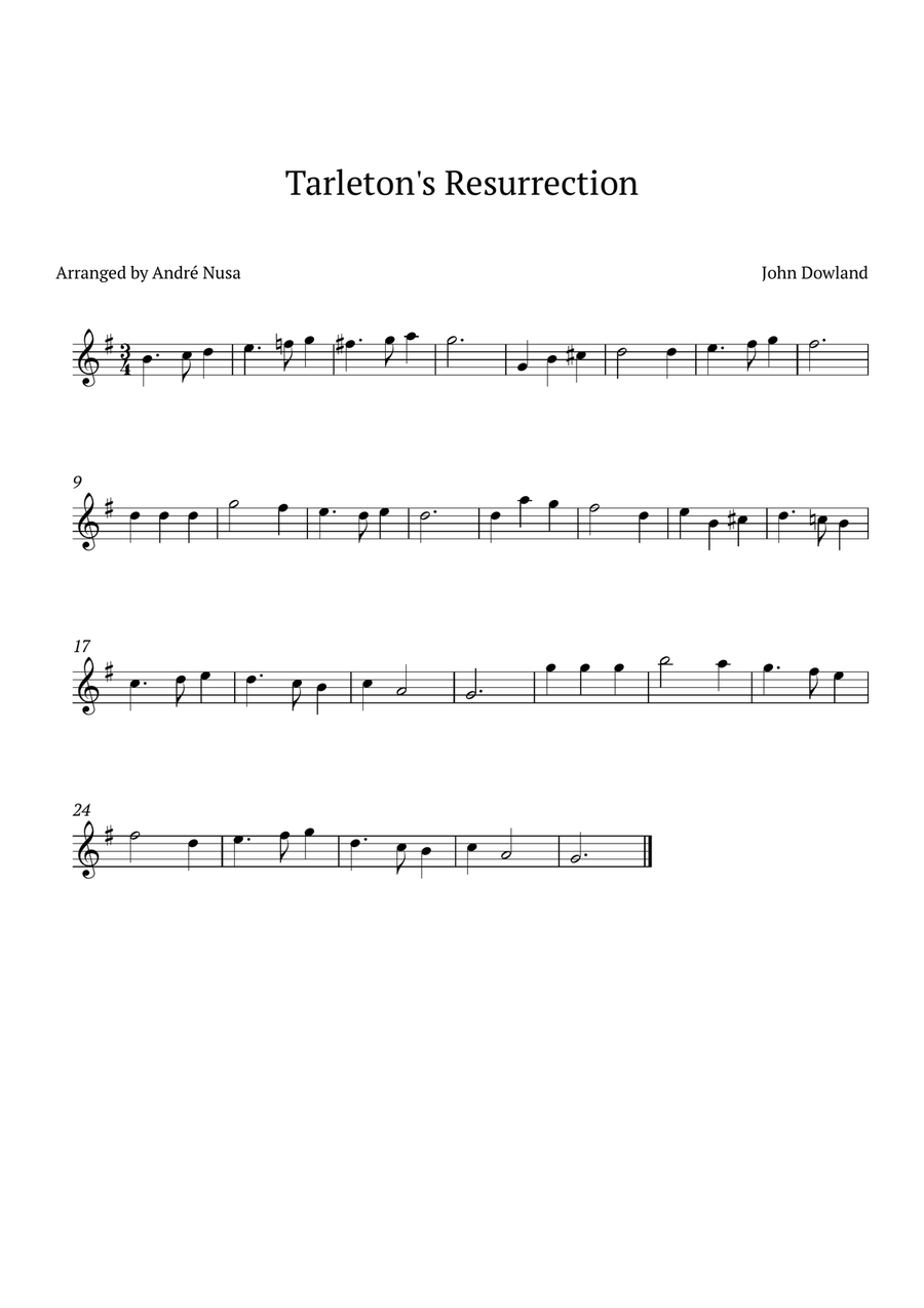 Tarleton's Resurrection English Horn scores gallery preview page 1