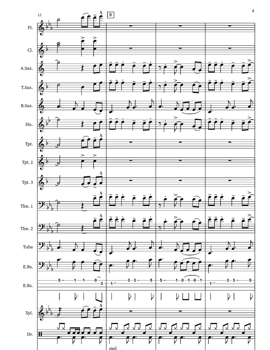 The Impression That I Get Marching Band scores gallery preview page 4