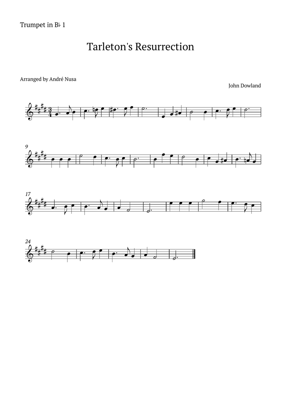 Tarleton's Resurrection Trumpet Duet scores gallery preview page 2