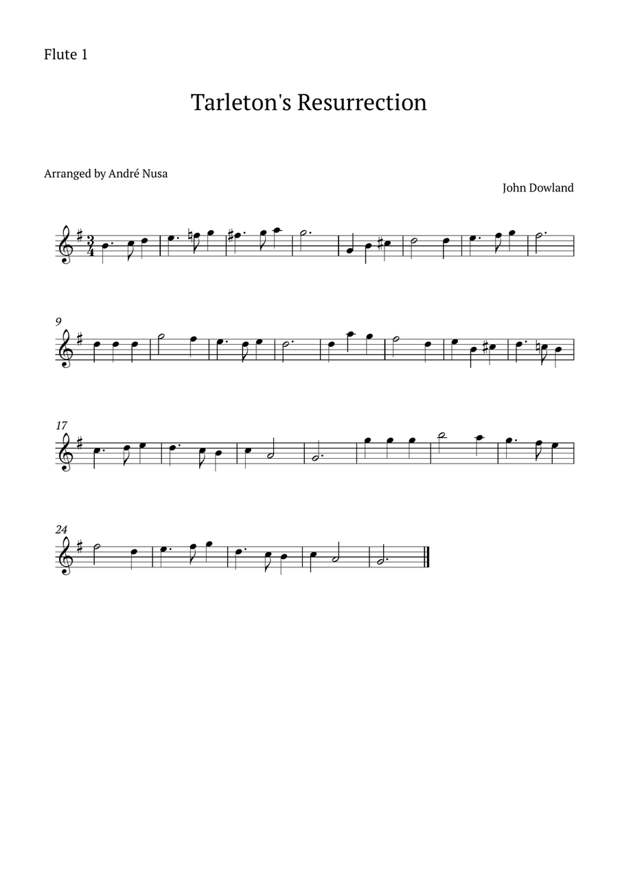 Tarleton's Resurrection Flute Duet scores gallery preview page 2