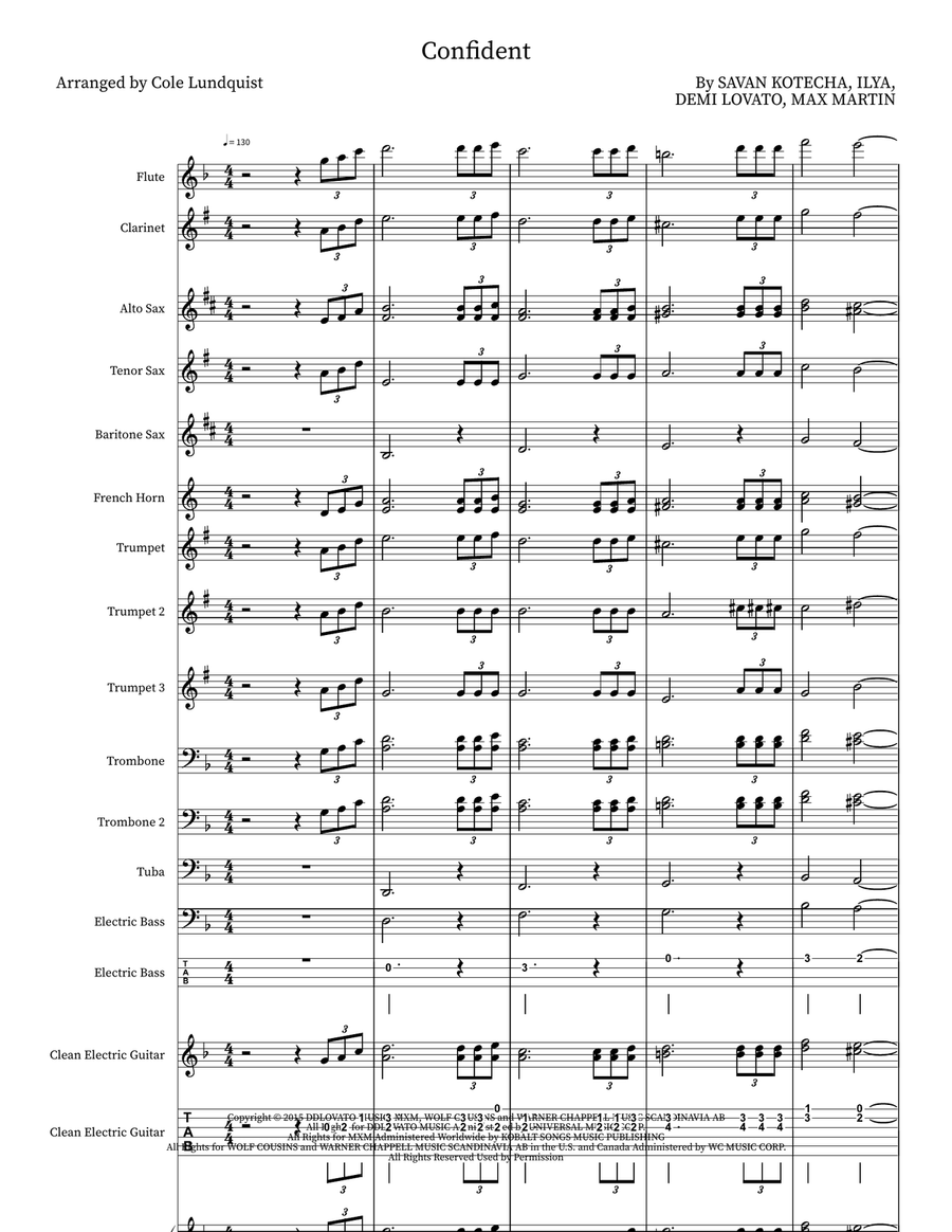 Confident Confident Marching Band scores gallery preview page 1