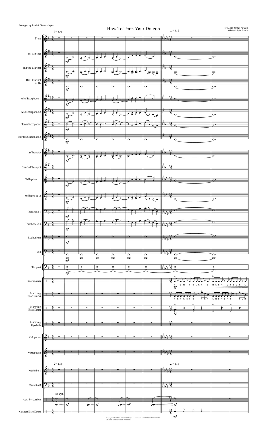 How To Train Your Dragon How To Train Your Dragon Marching Band scores gallery preview page 2