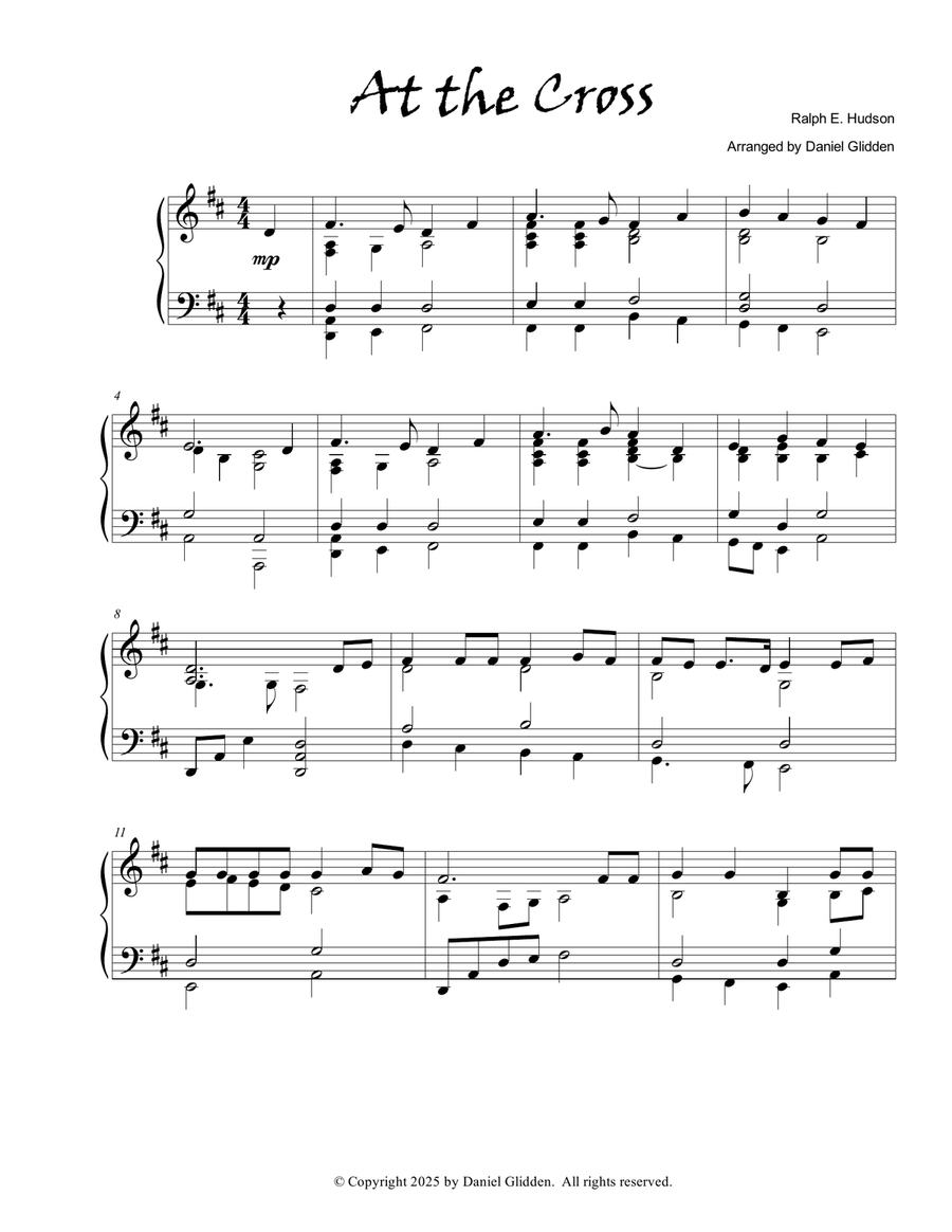 At the Cross At the Cross Piano Solo scores gallery preview page 1