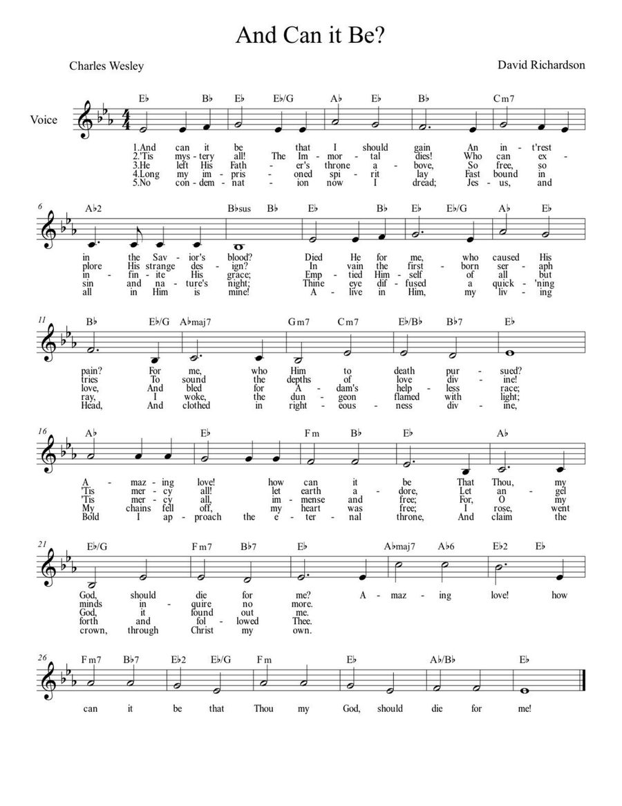And Can it Be? And Can it Be? Piano scores gallery preview page 1