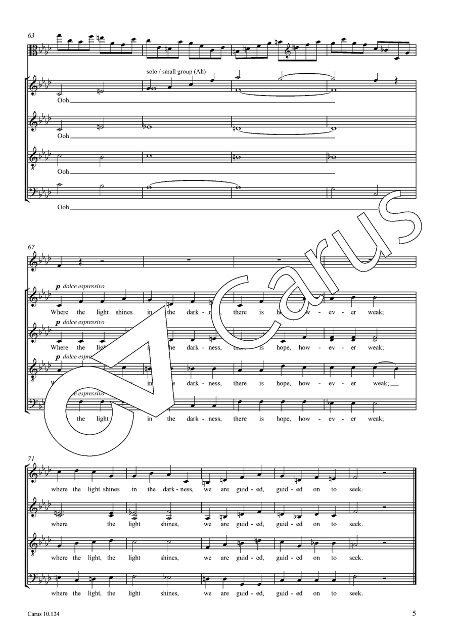 Light Shines in the Darkness SSAATTBB scores gallery preview page 6