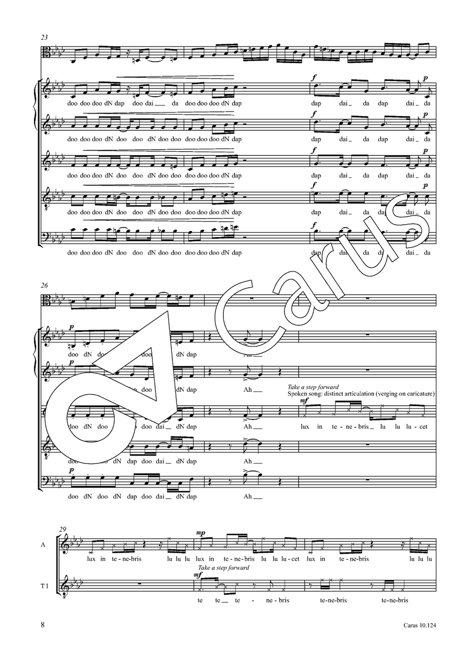 Light Shines in the Darkness SSAATTBB scores gallery preview page 9