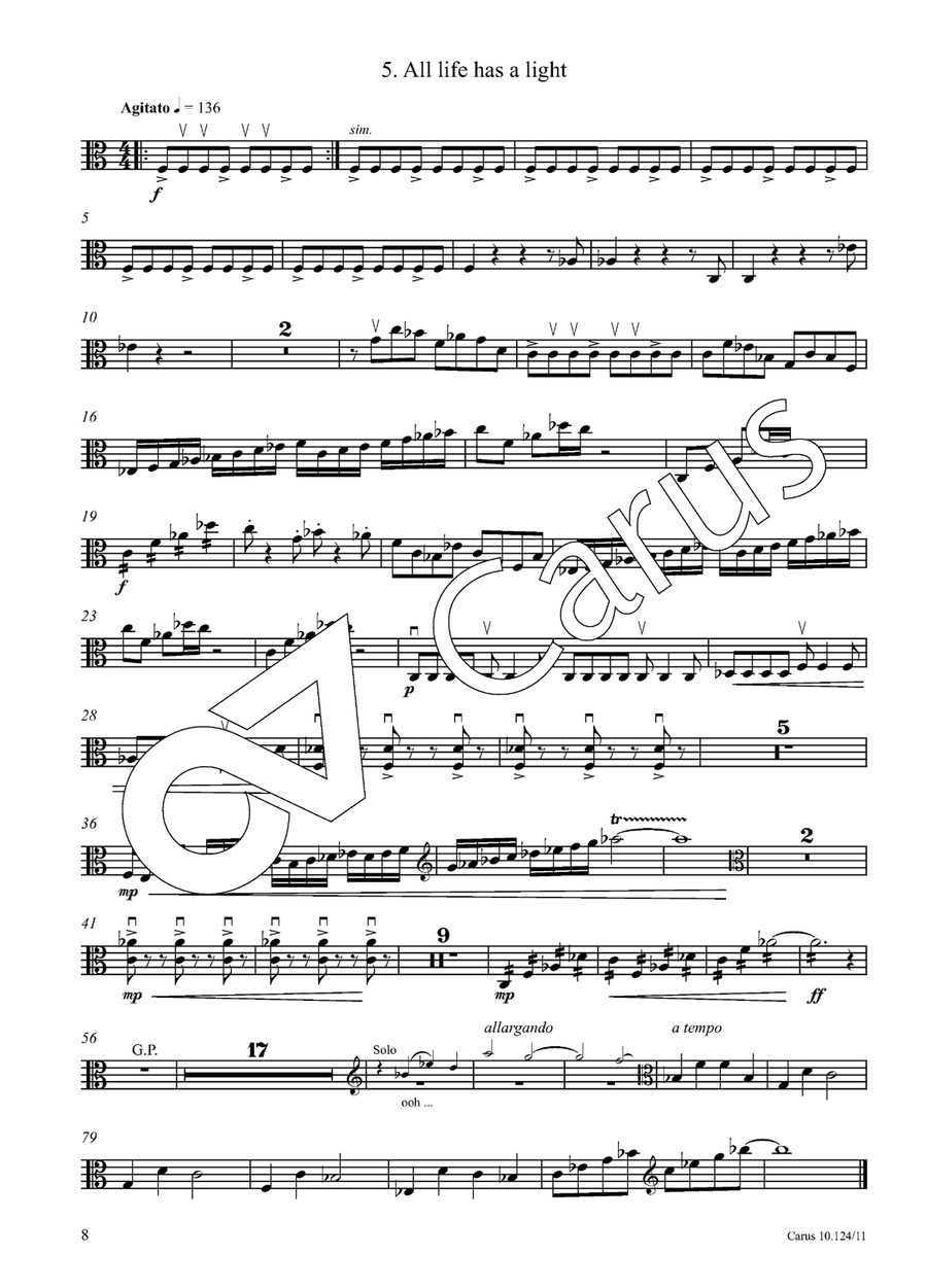 Light Shines in the Darkness - Viola solo Viola Solo scores gallery preview page 9