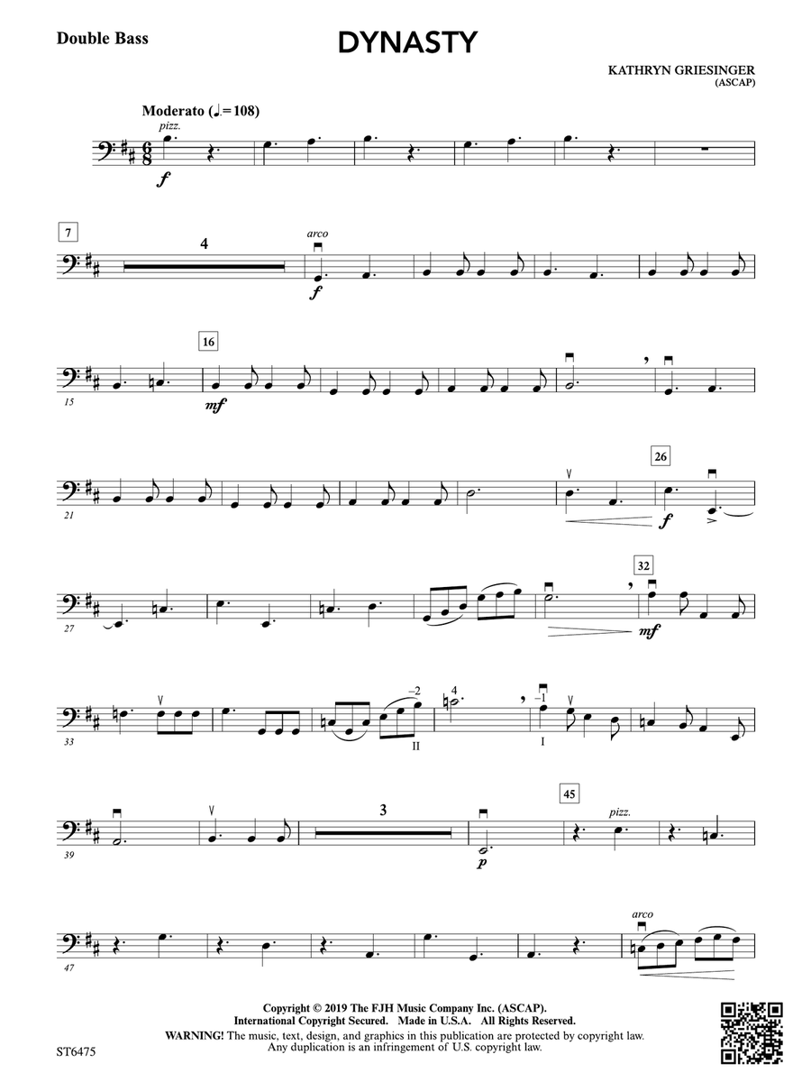Dynasty: Double Bass Dynasty: Double Bass Double Bass scores gallery preview page 1