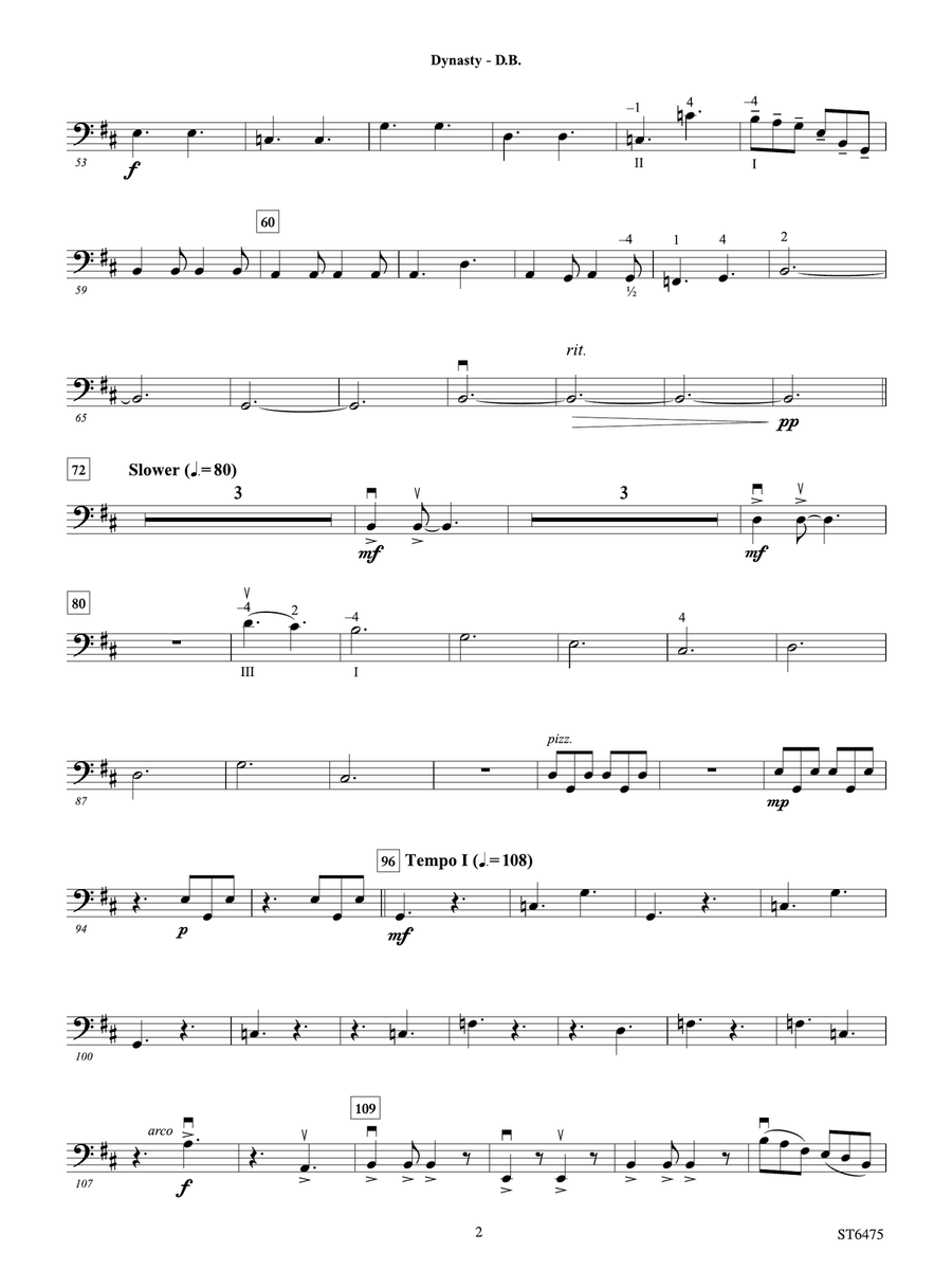 Dynasty: Double Bass Dynasty: Double Bass Double Bass scores gallery preview page 2