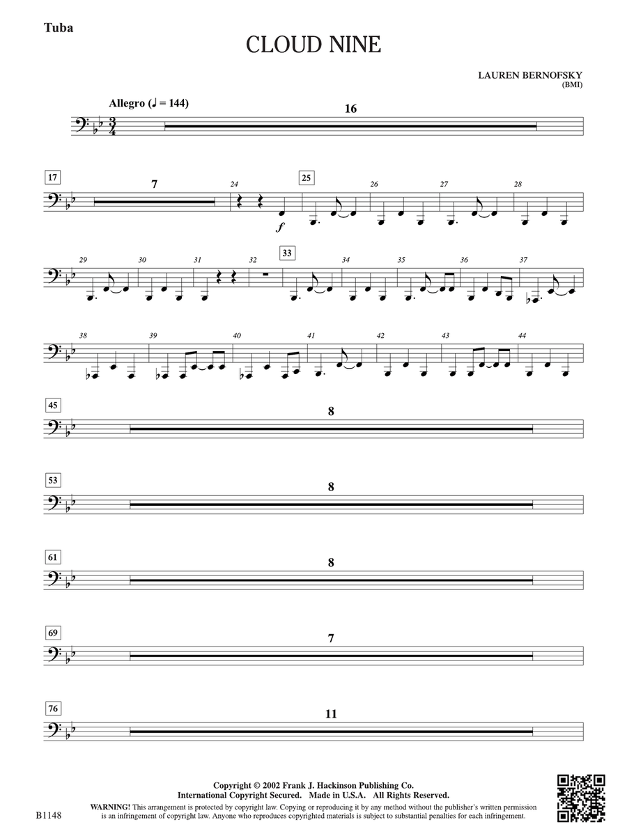 Cloud Nine: Tuba Cloud Nine: Tuba Tuba scores gallery preview page 1