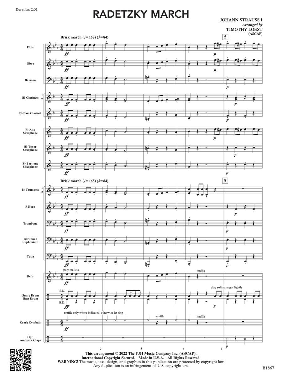 Radetzky March: Score Radetzky March: Score Concert Band scores gallery preview page 3