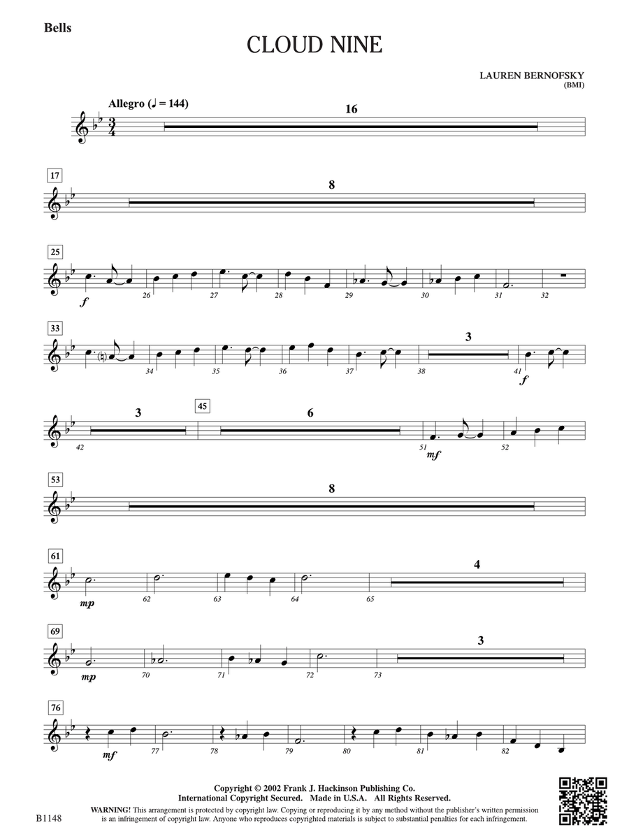 Cloud Nine: Bells Cloud Nine: Bells Part scores gallery preview page 1