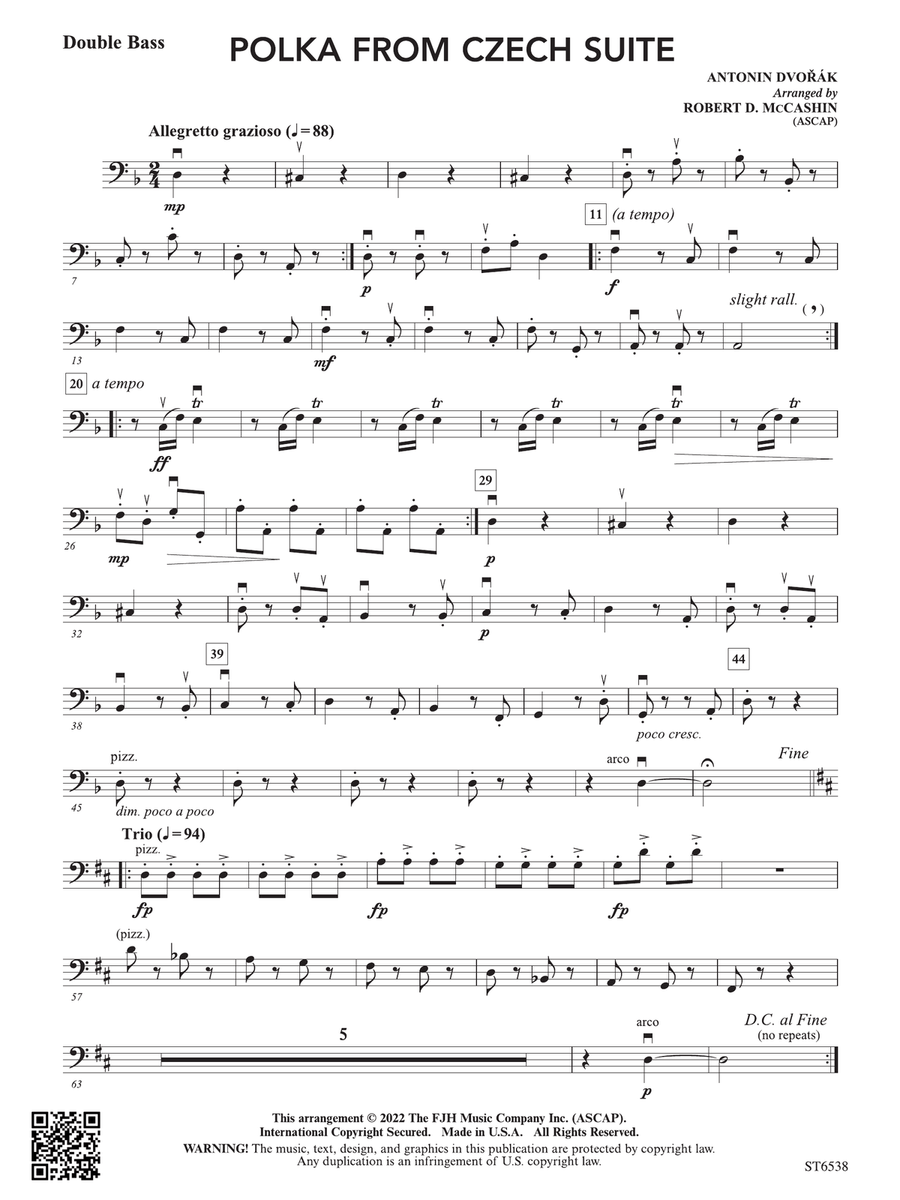 Polka from Czech Suite: Double Bass Double Bass scores gallery preview page 1