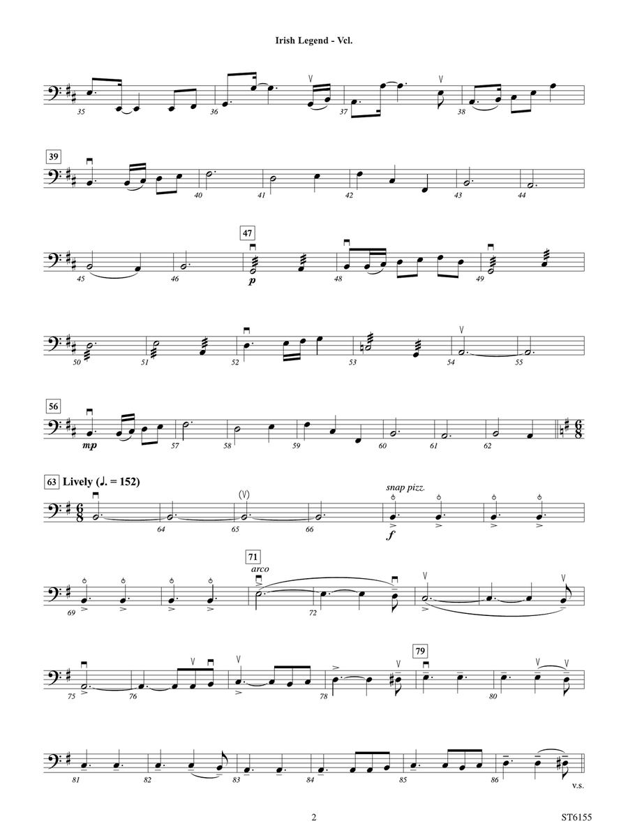 Irish Legend: Violoncello Part scores gallery preview page 2