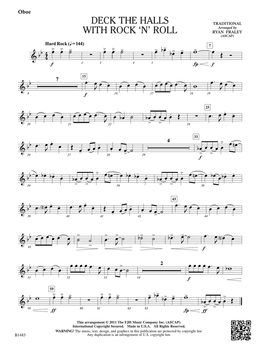 Deck the Halls with Rock 'n' Roll: Oboe Oboe scores gallery preview page 1
