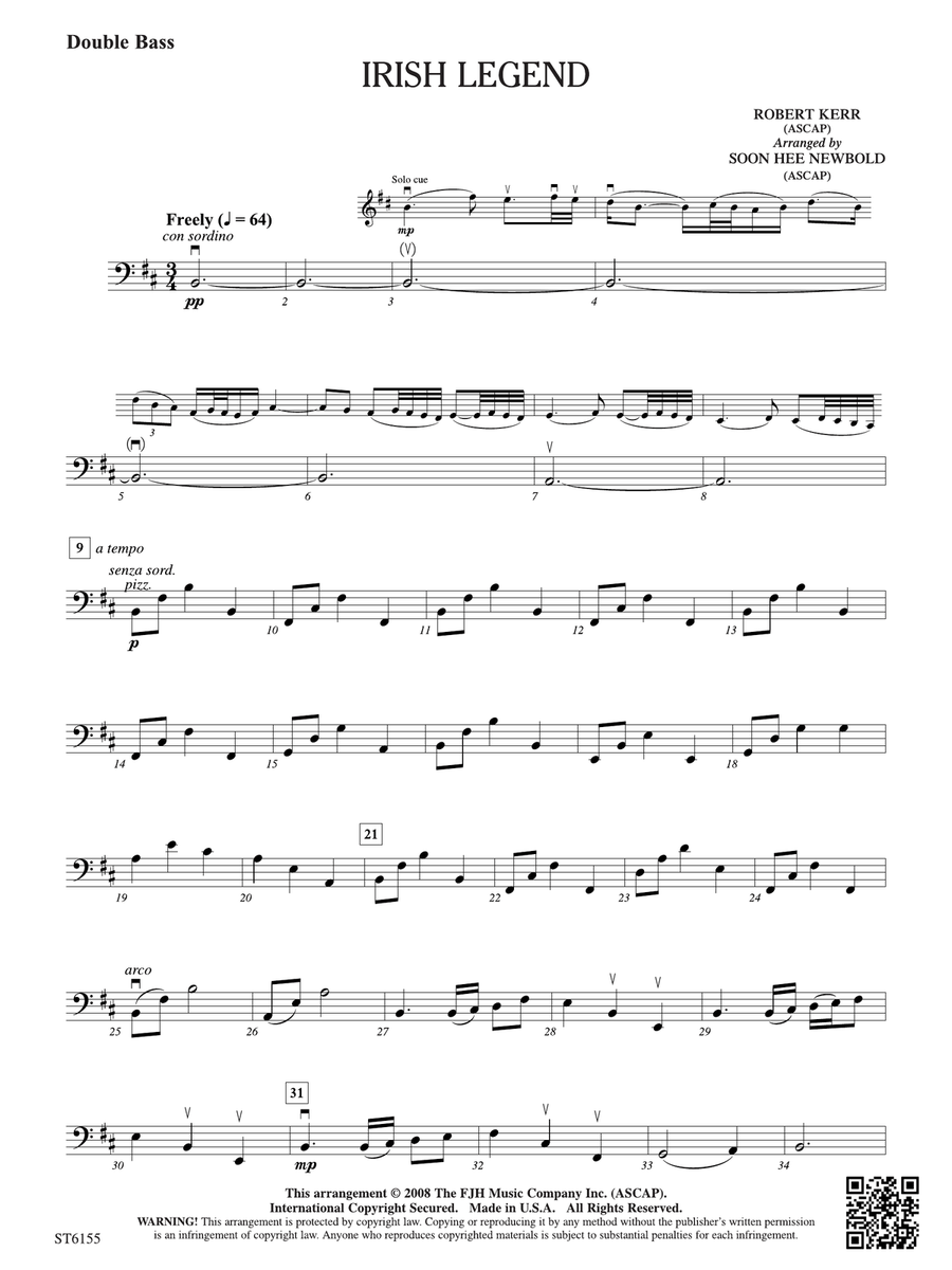 Irish Legend: Double Bass Double Bass scores gallery preview page 1