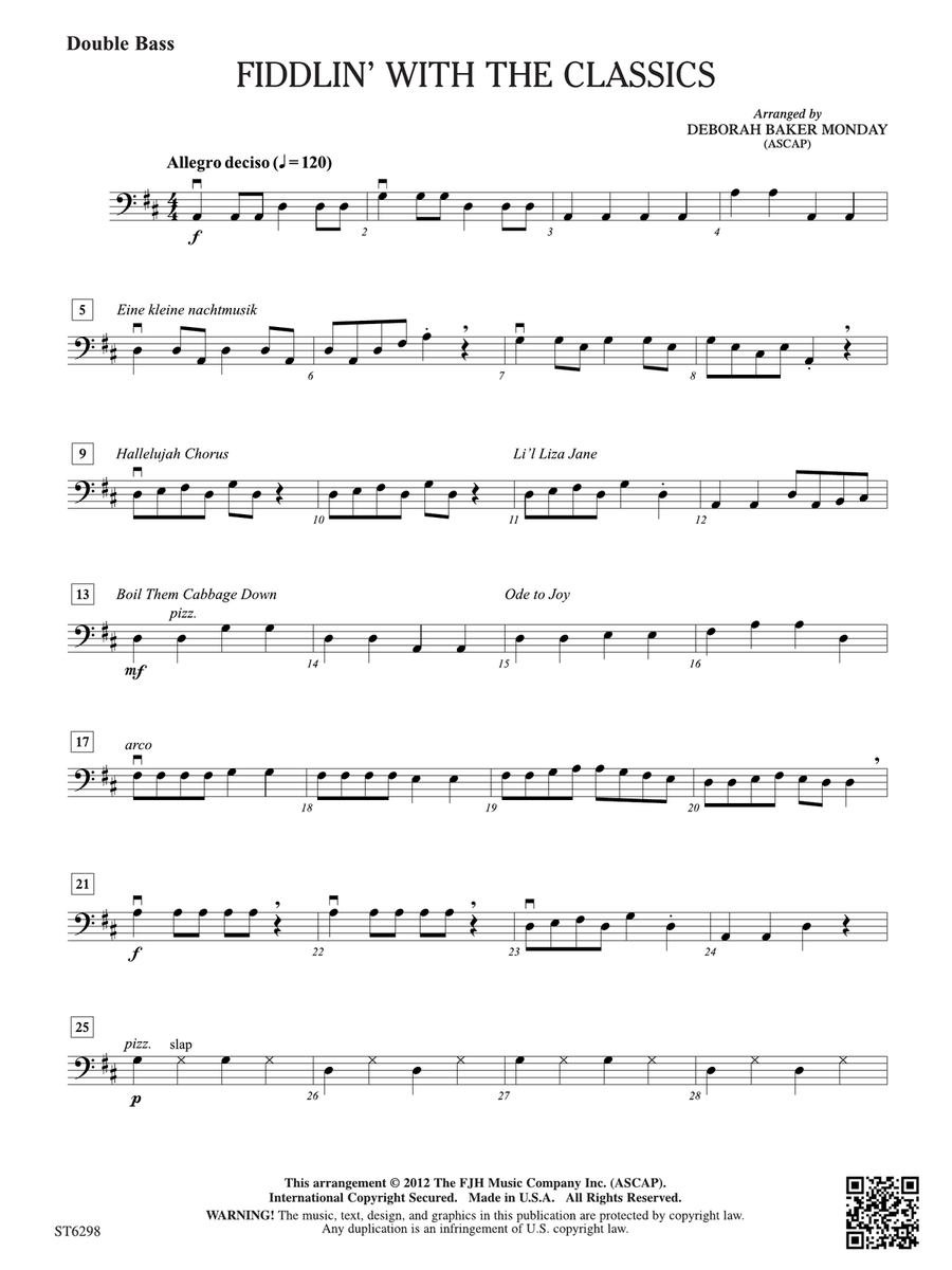 Fiddlin' with the Classics: Double Bass Double Bass scores gallery preview page 1