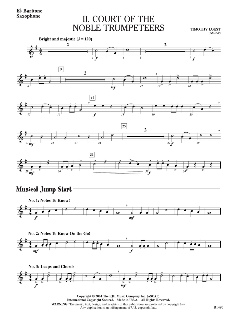 Curtain Up! (Complete Concert Starter Series Vol. 1): E-flat Baritone Saxophone Baritone Saxophone scores gallery preview page 2