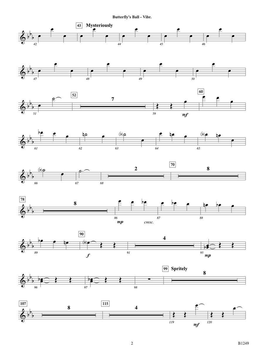 Butterfly's Ball (from A Child's Garden of Verses): Vibraphone Vibraphone scores gallery preview page 2