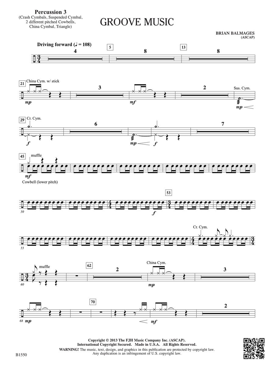 Groove Music: Percussion 3 Percussion scores gallery preview page 1