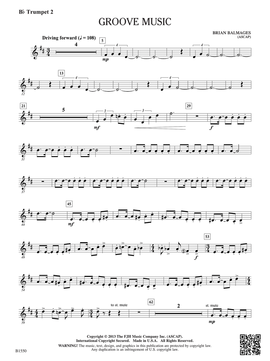 Groove Music: B-flat Trumpet 2 B-Flat Trumpet scores gallery preview page 1