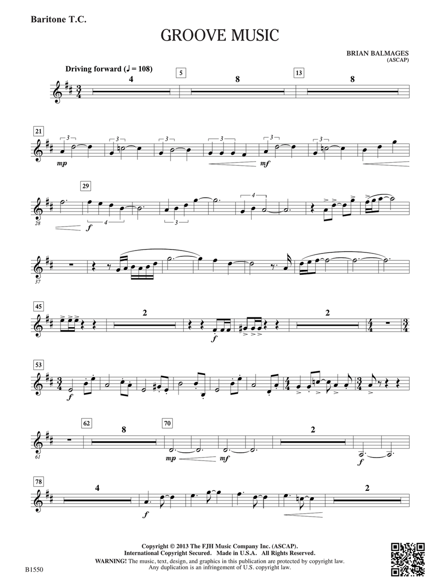Groove Music: Baritone T.C. Baritone Horn TC scores gallery preview page 1