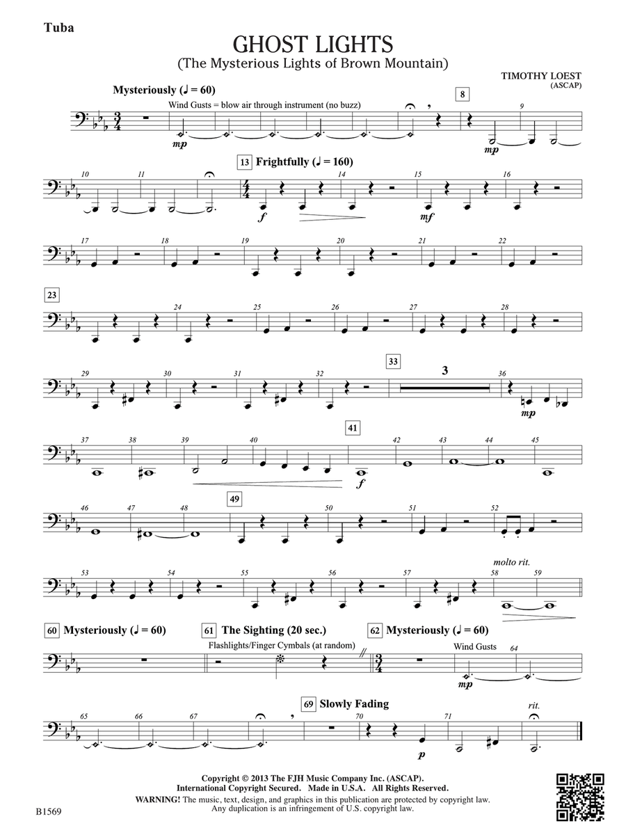 Ghost Lights: Tuba Ghost Lights: Tuba Tuba scores gallery preview page 1