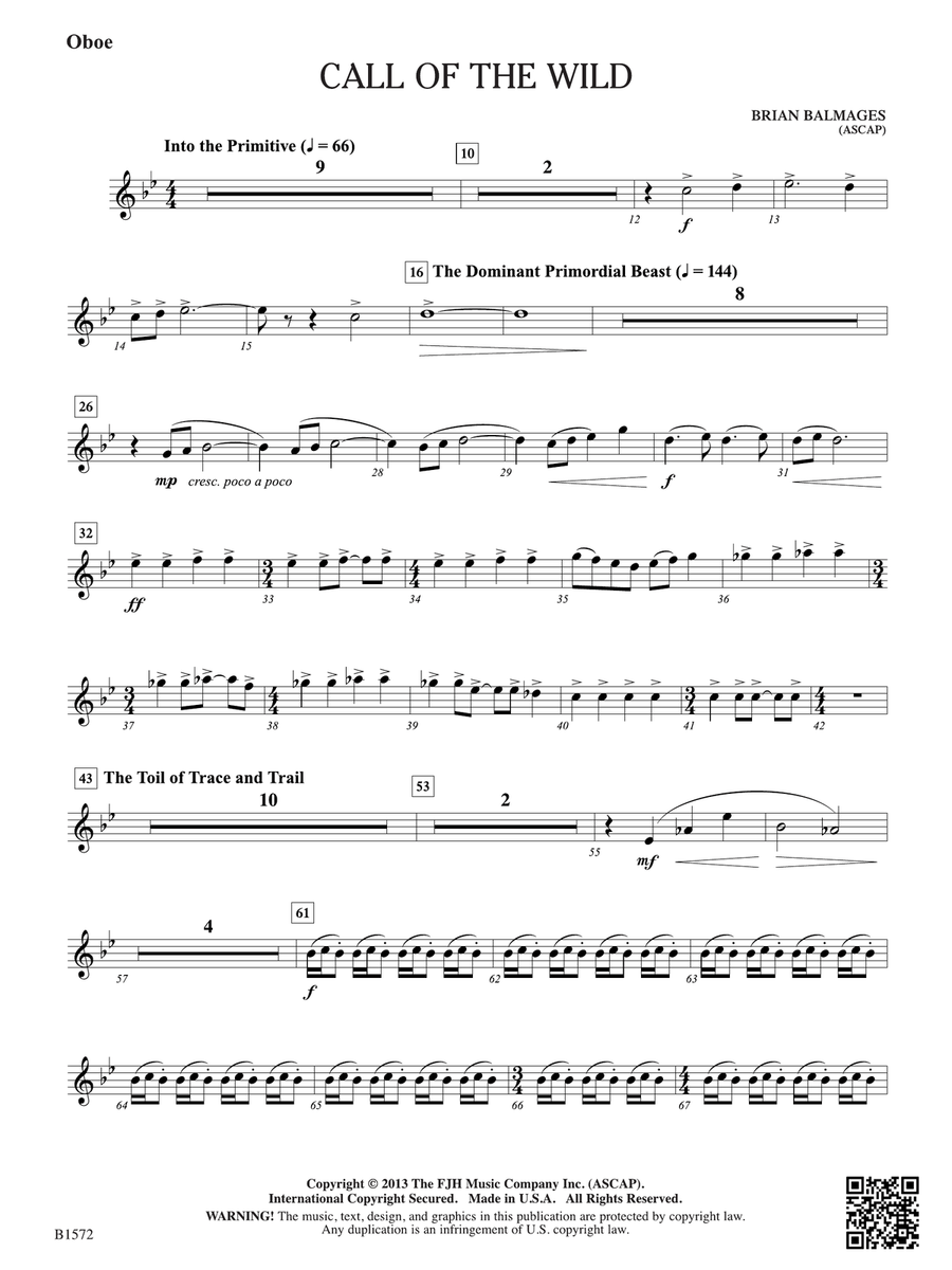 Call of the Wild: Oboe Call of the Wild: Oboe Oboe scores gallery preview page 1