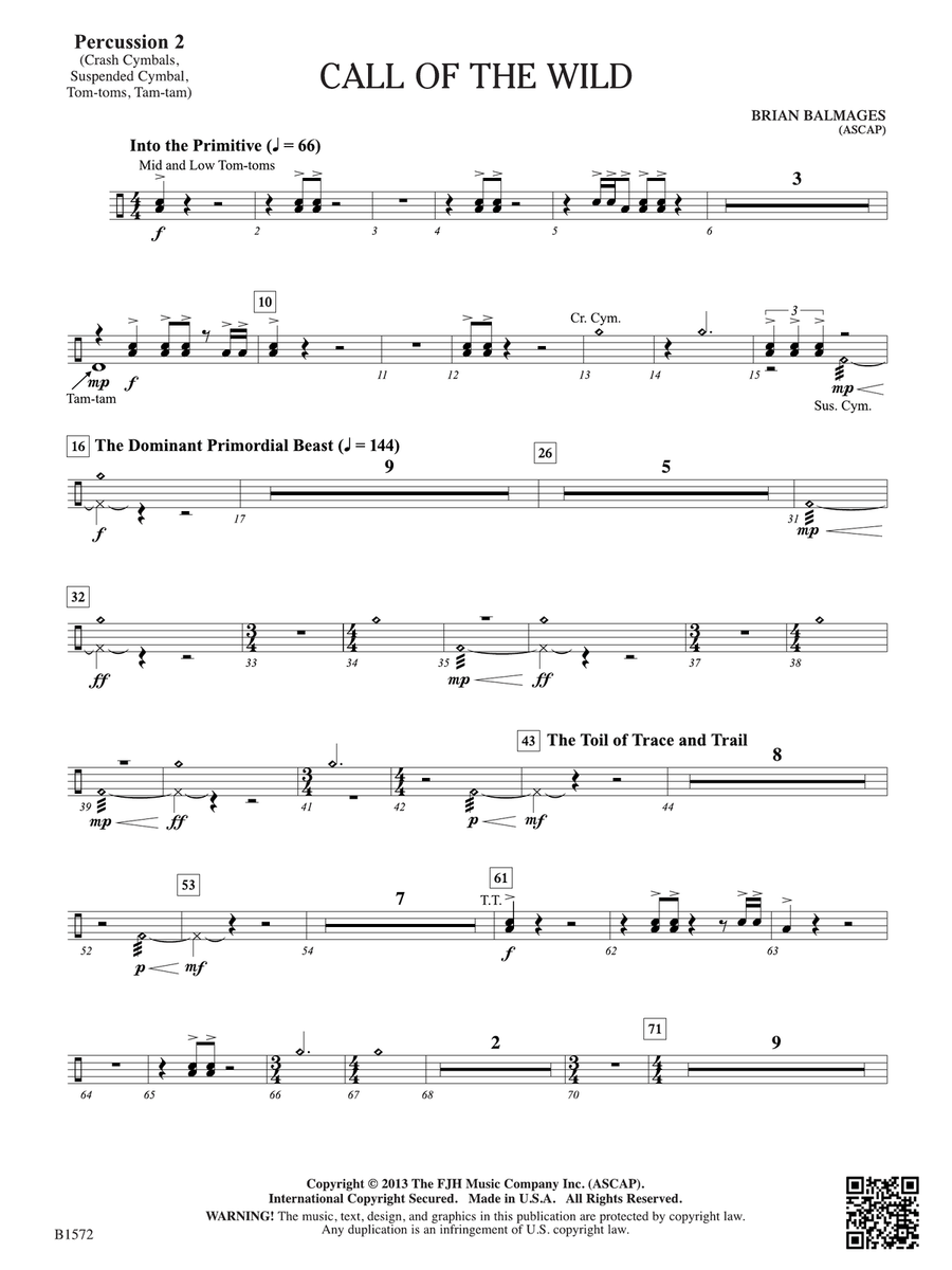 Call of the Wild: Percussion 2 Percussion scores gallery preview page 1