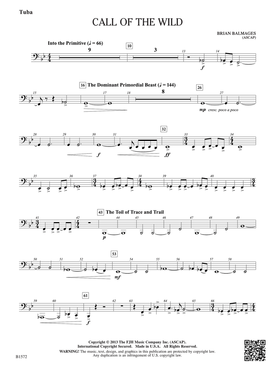 Call of the Wild: Tuba Call of the Wild: Tuba Tuba scores gallery preview page 1