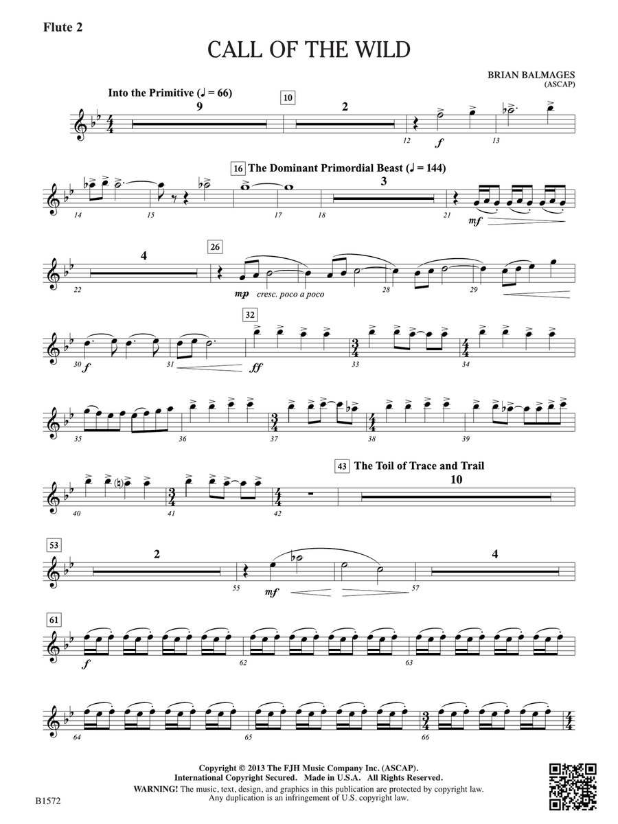 Call of the Wild: Flute 2 Flute scores gallery preview page 1