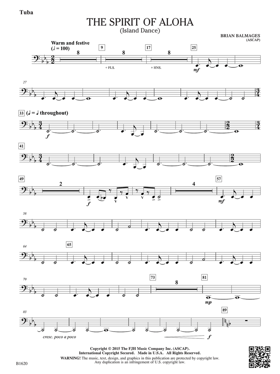 The Spirit of Aloha (Island Dance): Tuba Tuba scores gallery preview page 1