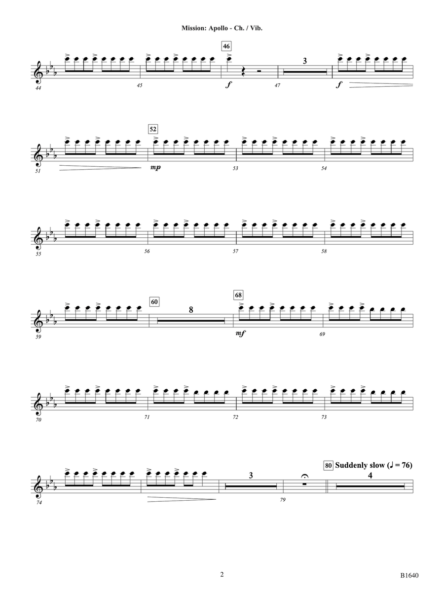 Mission: Apollo: Chimes / Vibraphone Vibraphone scores gallery preview page 2