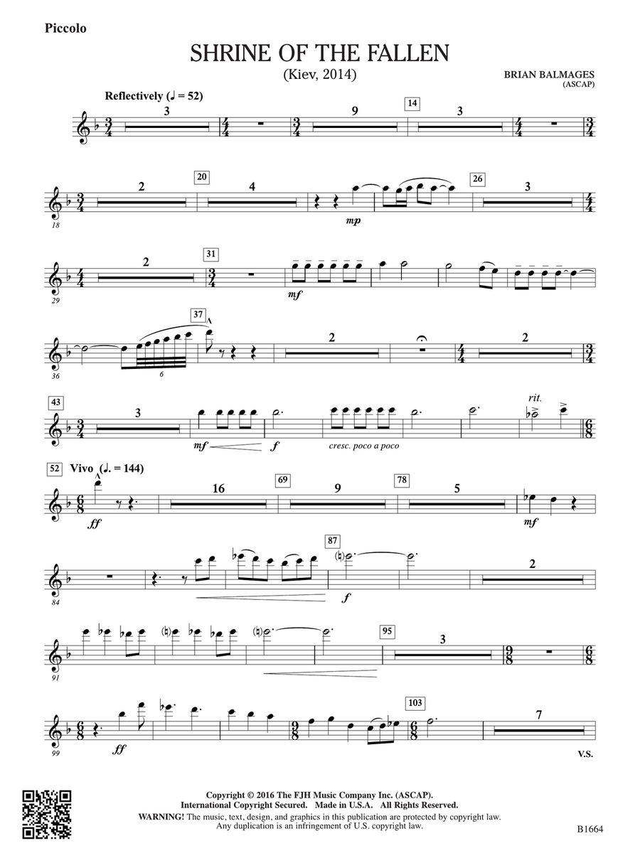 Shrine of the Fallen: Piccolo Piccolo scores gallery preview page 1