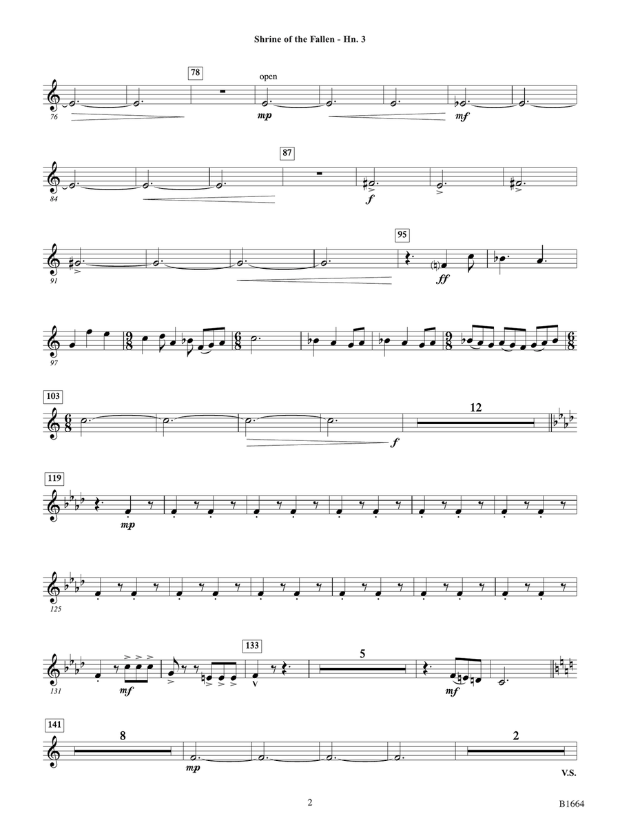 Shrine of the Fallen: F Horn 3 Horn scores gallery preview page 2