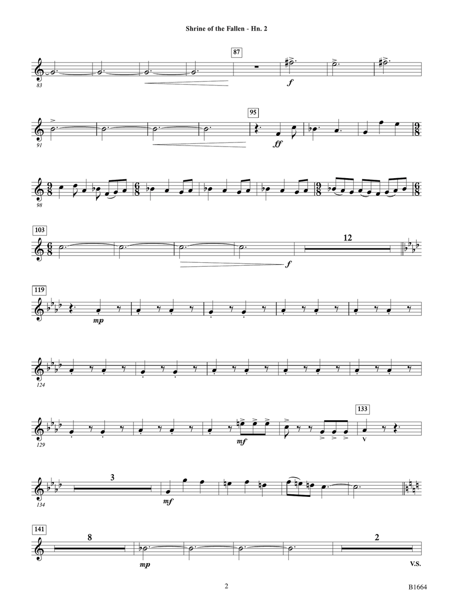 Shrine of the Fallen: F Horn 2 Horn scores gallery preview page 2