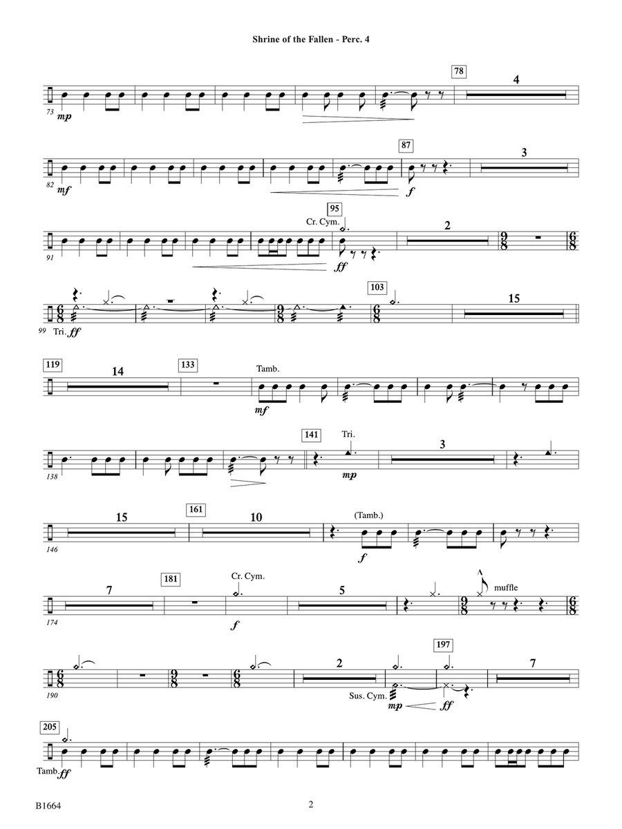 Shrine of the Fallen: Percussion 4 Percussion scores gallery preview page 2