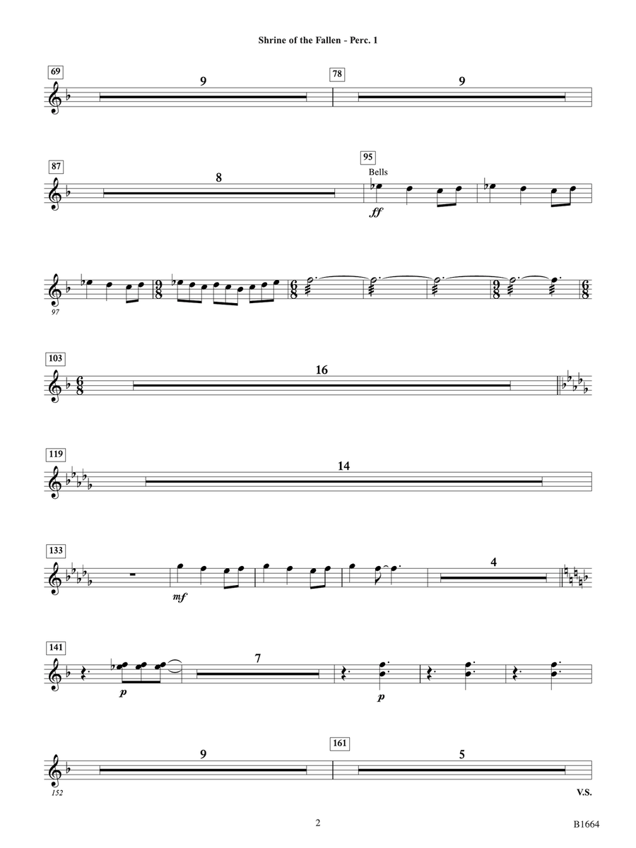 Shrine of the Fallen: Percussion 1 Percussion scores gallery preview page 2