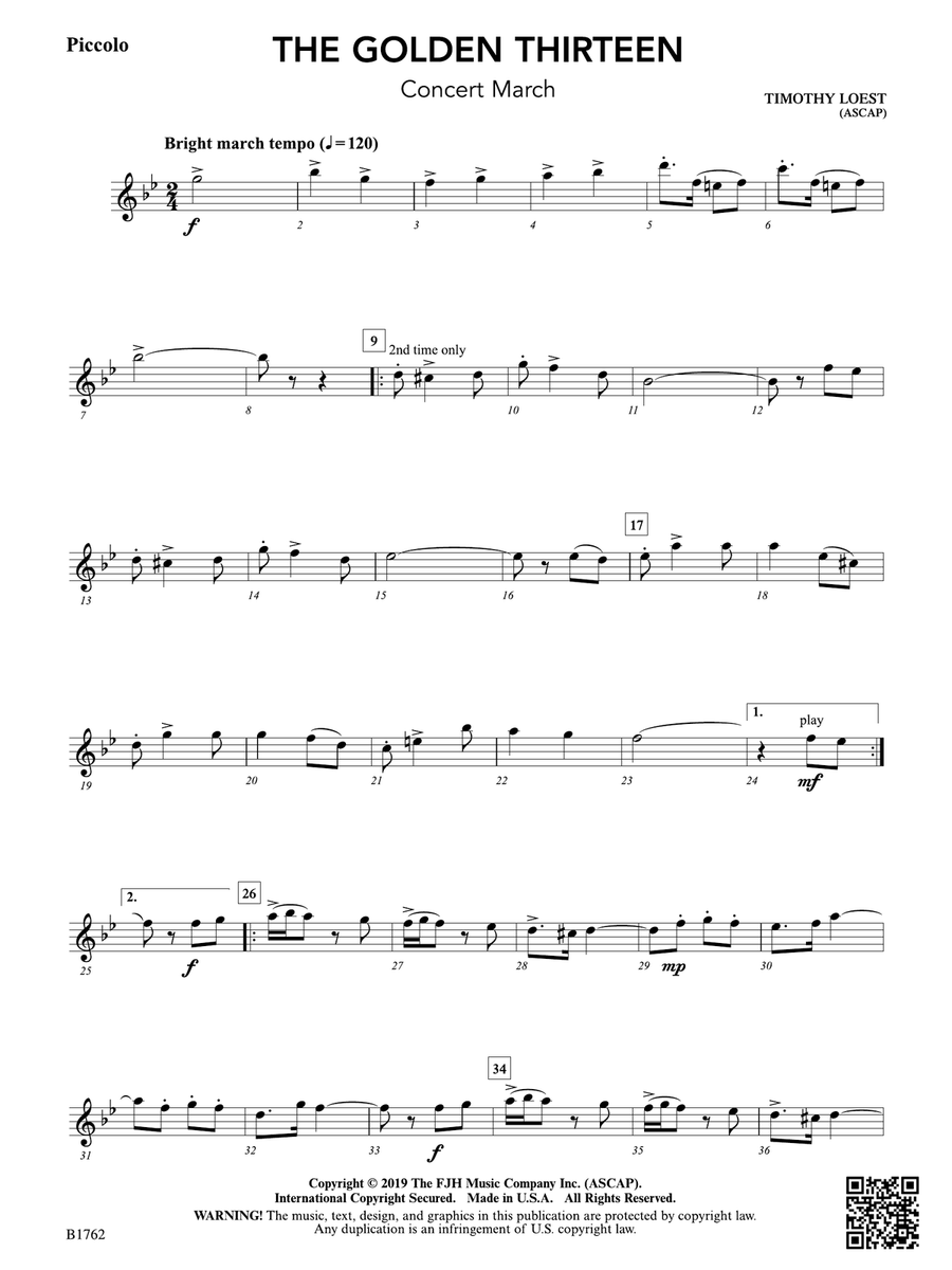 The Golden Thirteen: Piccolo Piccolo scores gallery preview page 1