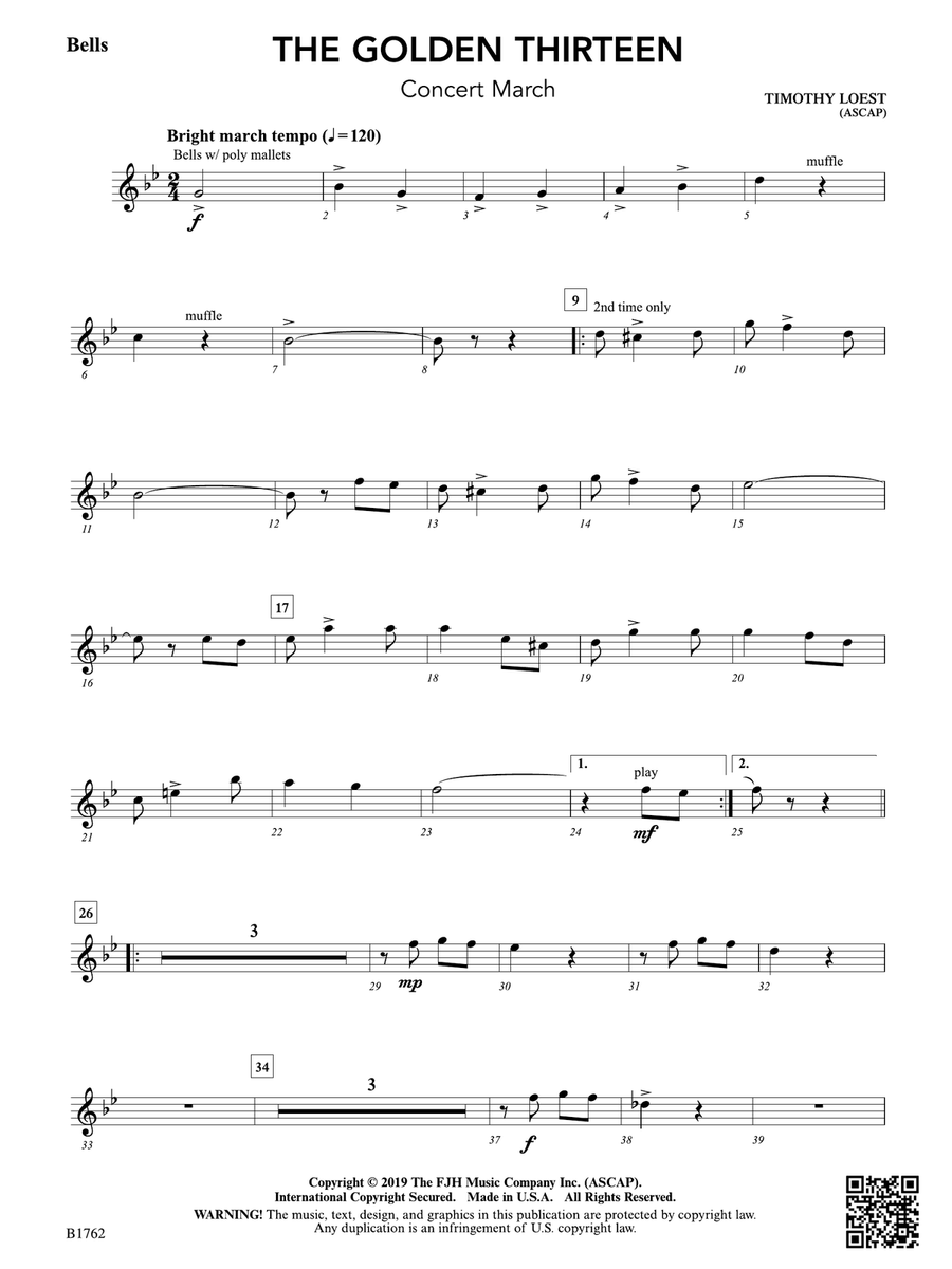 The Golden Thirteen: Bells Part scores gallery preview page 1