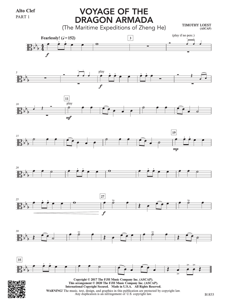 Voyage of the Dragon Armada: Part 1 - Alto Clef String Orchestra scores gallery preview page 1