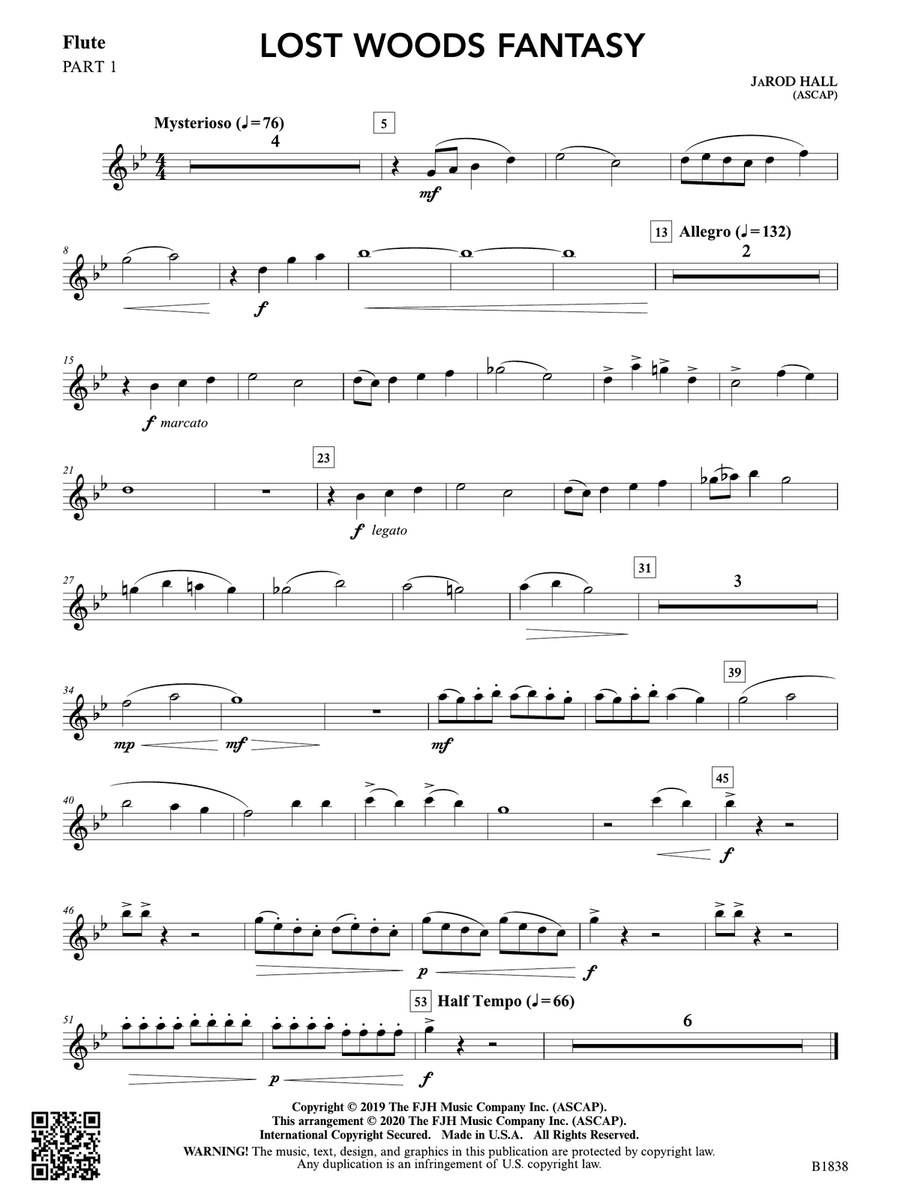 Lost Woods Fantasy: Part 1 - Flute String Orchestra scores gallery preview page 1