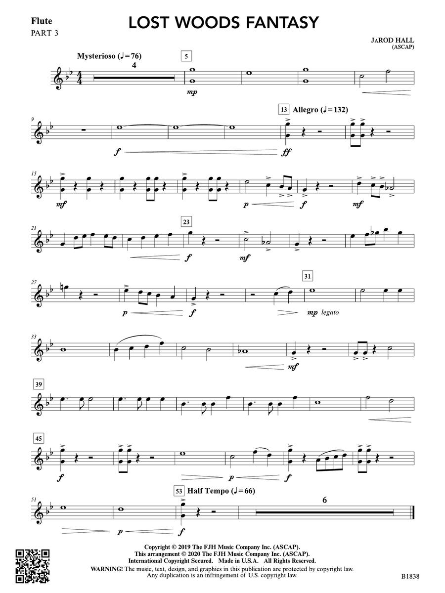 Lost Woods Fantasy: Part 3 - Flute String Orchestra scores gallery preview page 1