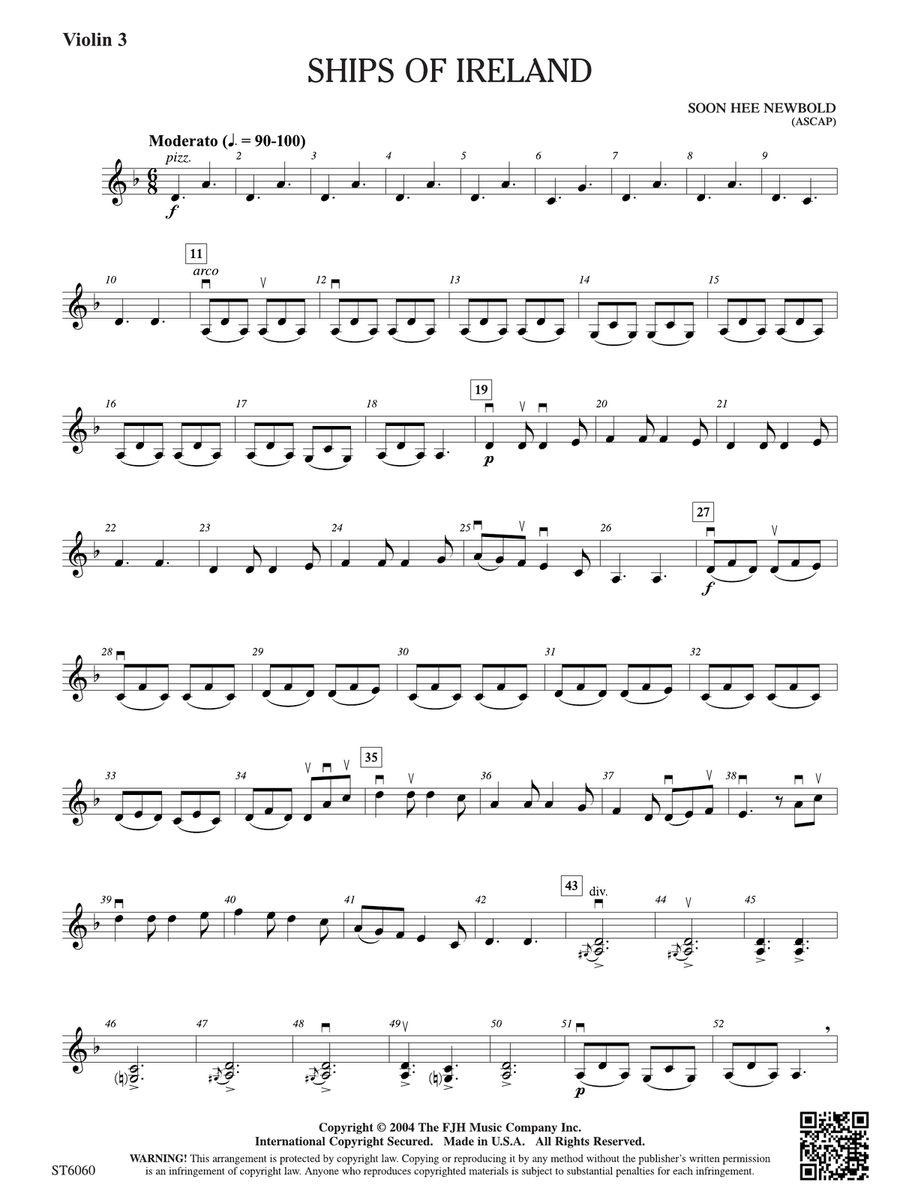 Ships of Ireland: Optional Violin 3 (Viola) Viola scores gallery preview page 1