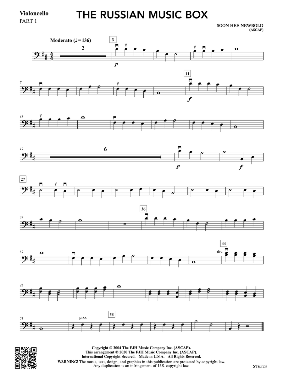 The Russian Music Box: Part 1 Cello String Orchestra scores gallery preview page 1