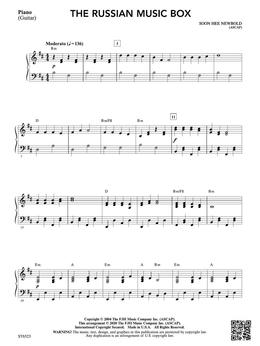 The Russian Music Box: Piano/Guitar String Orchestra scores gallery preview page 1