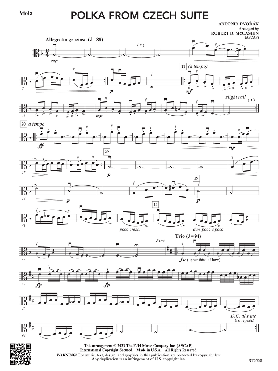 Polka from Czech Suite: Viola Viola scores gallery preview page 1