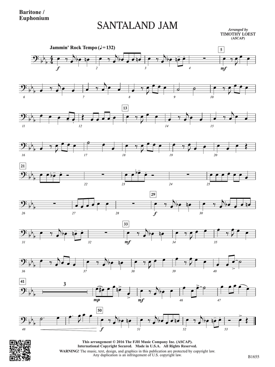 Santaland Jam: Baritone / Euphonium Baritone Horn scores gallery preview page 1