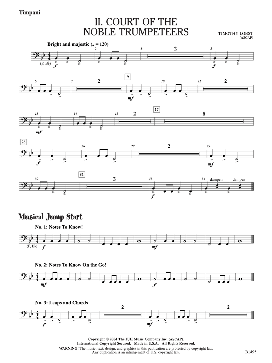 Curtain Up! (Complete Concert Starter Series Vol. 1): Opt. Timpani Percussion scores gallery preview page 2