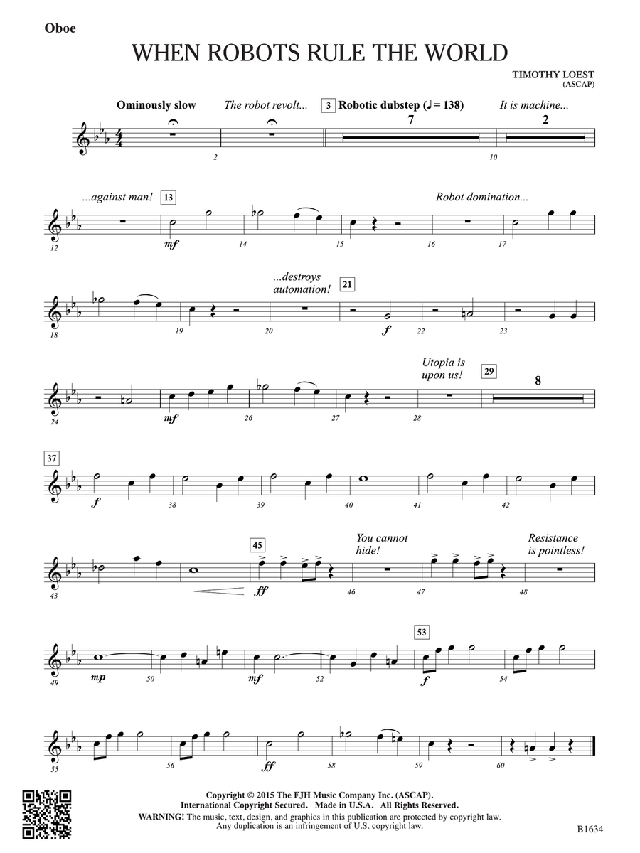 When Robots Rule the World: Oboe Oboe scores gallery preview page 1